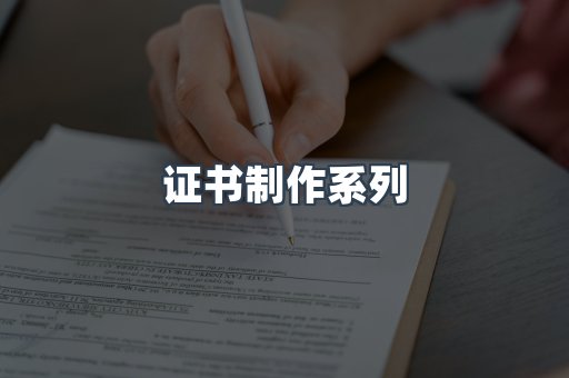 证书制作系列